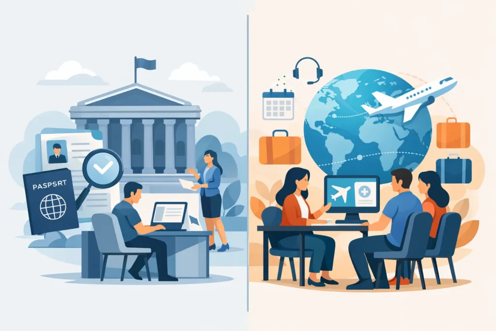 Staatliches Portal oder Visa-Assistenz?