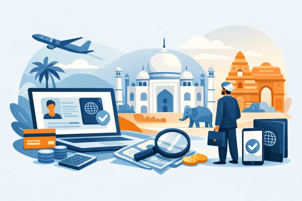 Was kostet ein E-Visumservice für Indien?