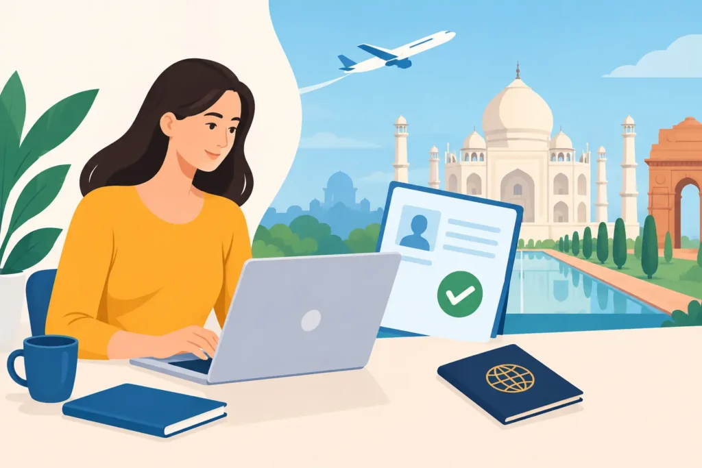 Digitale Visumhilfe für Indien-Reisen nutzen