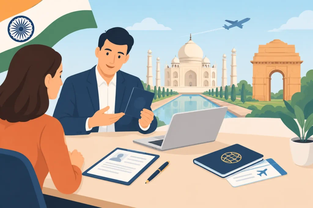 Reisebüro Indien: Visumprozess am Beispiel